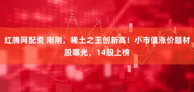 红腾网配资 刚刚，稀土之王创新高！小市值涨价题材股曝光，14股上榜