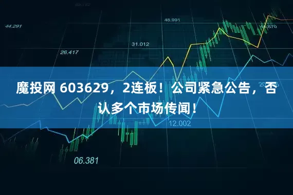 魔投网 603629，2连板！公司紧急公告，否认多个市场传闻！